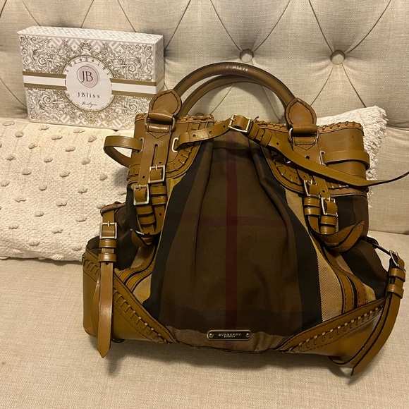 Burberry dark yellow and tan bag in great condition! Highly sought after! - Picture 1 of 5